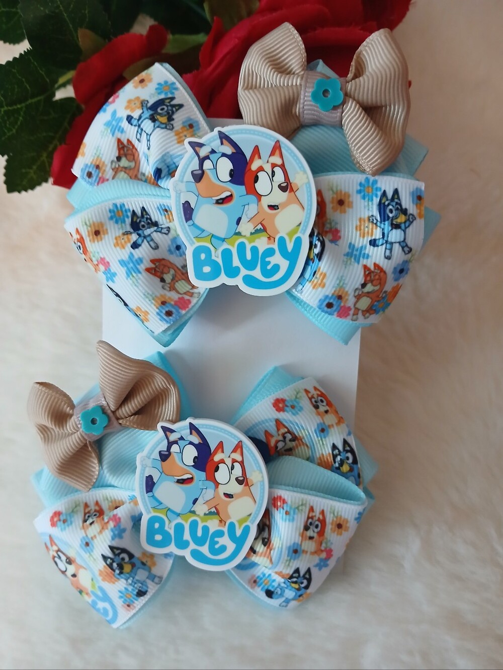 Hair Bows Set Bluey